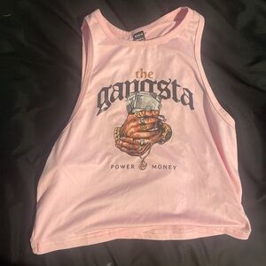 SHEIN Pink Graphic Tank Top